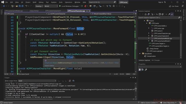 Рефакторинг шаблона от третьего лица | #6 - Курс по основам C++ в Unreal Engine 5 смотреть онлайн