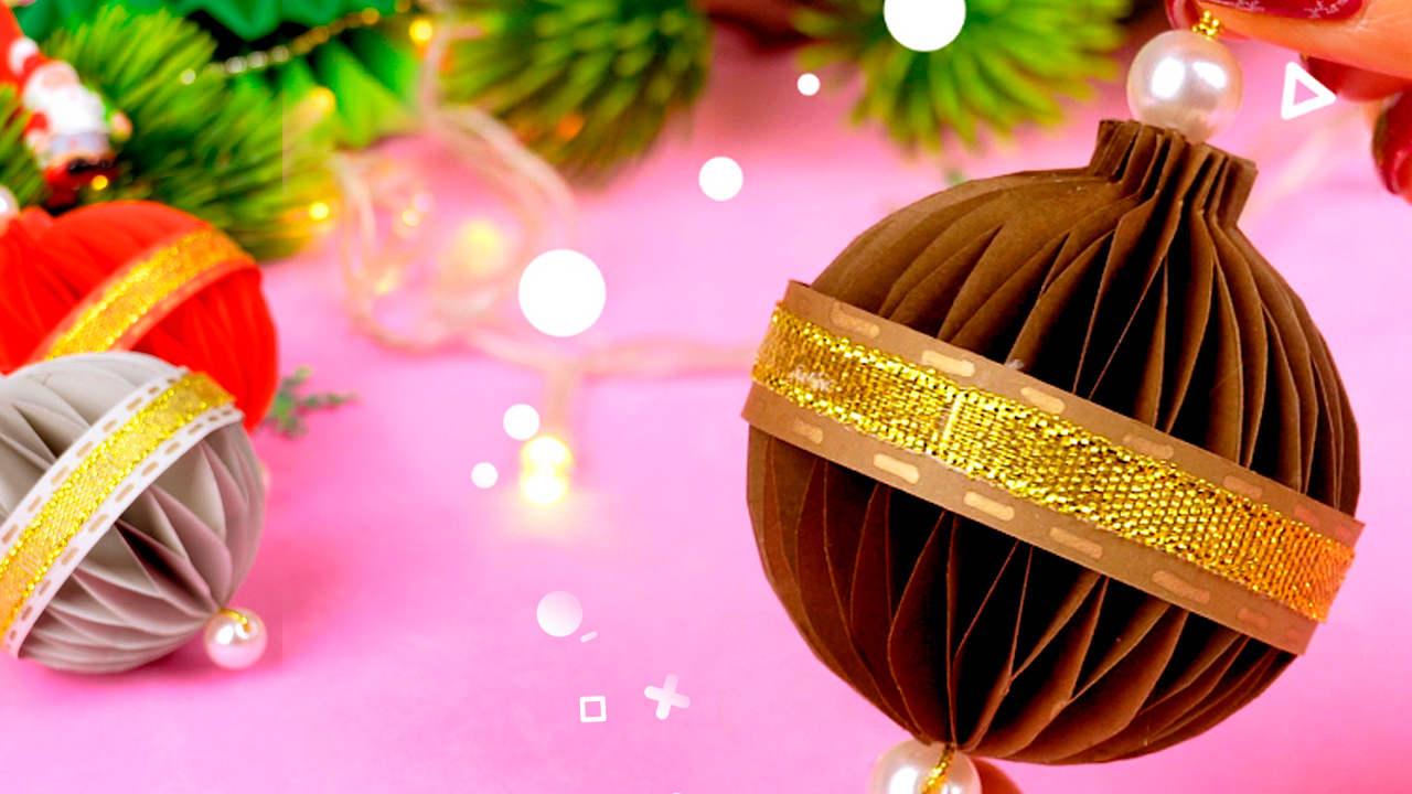 Новогодние игрушки из бумаги Елочные игрушки своими руками (поделки самоделки) смотреть онлайн