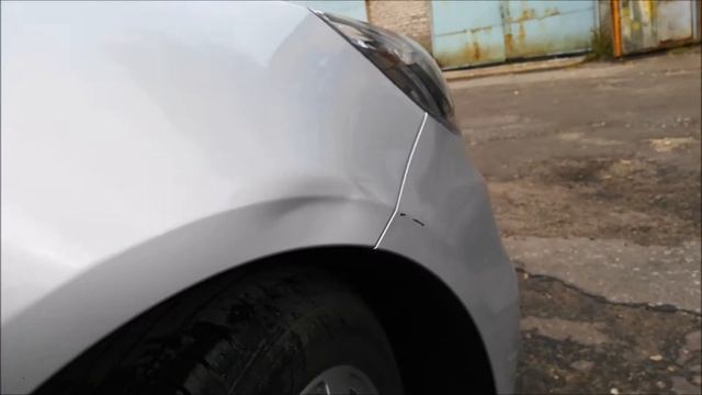 Киа Рио. Ремонт вмятины без покраски (До/После) смотреть онлайн