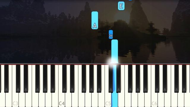 Minecraft - Wet Hands - VERY EASY Piano tutorial смотреть онлайн