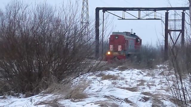 Маневровый тепловоз ТЭМ2-5969. Берёзки — Запсковье. смотреть онлайн