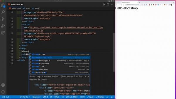 How to Install Bootstrap in Visual Studio Code