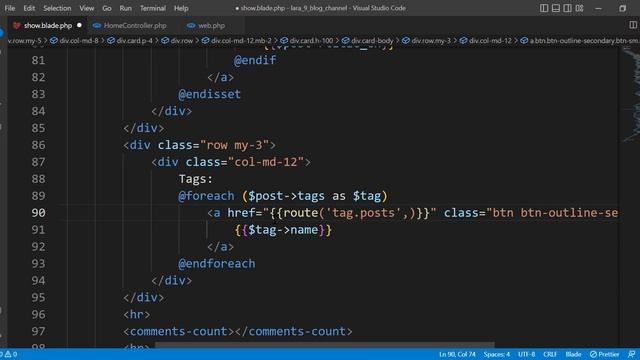 Blog ب Laravel 9 and Vue js 3 Composition API -40- (Admin Dashboard (Display Post Tags)) смотреть онлайн