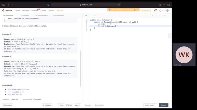 Remove Element #leetcode #csharp #easy смотреть онлайн