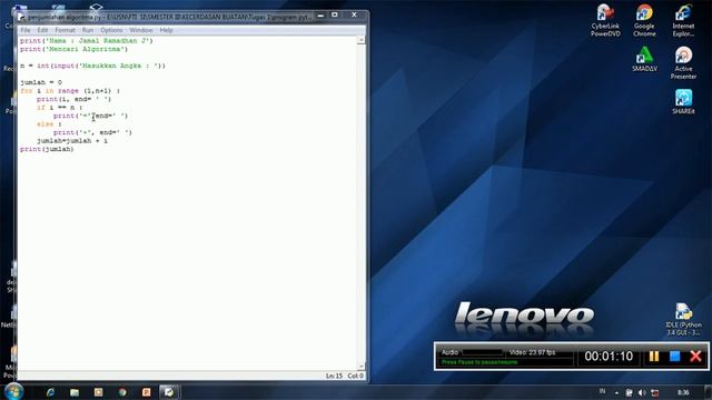 Program algoritma 1 sampai 100 python смотреть онлайн