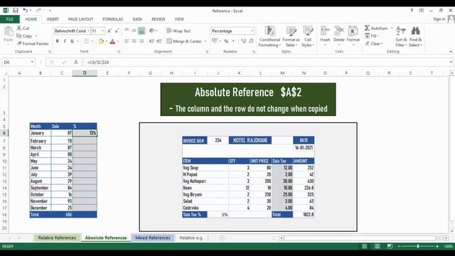 cell reference in excel | relative, absolute and mixed cell reference in excel смотреть онлайн