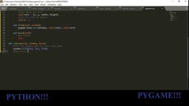 PYGAME. Simple game with PYGAME(PYTHON)!!! смотреть онлайн