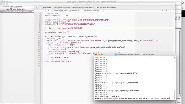 OverTheWire Natas Level 17 - Time-Based Blind SQL Injection смотреть онлайн