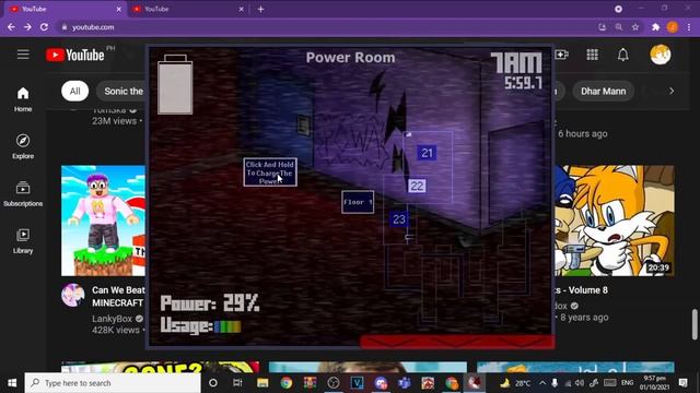 Five Nights At Sonic's Maniac Mania (what button is for the flash light!?) смотреть онлайн