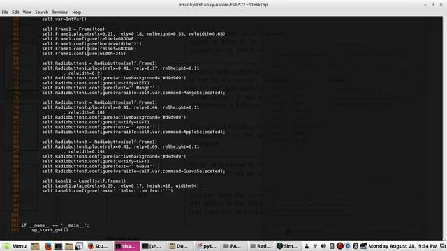 Working with RadioButton in python in PAGE builder смотреть онлайн