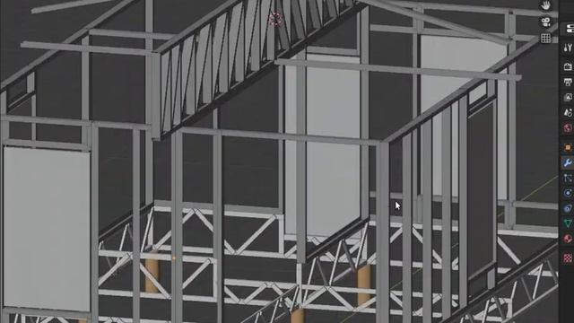 проект каркасника в Blender 3D смотреть онлайн