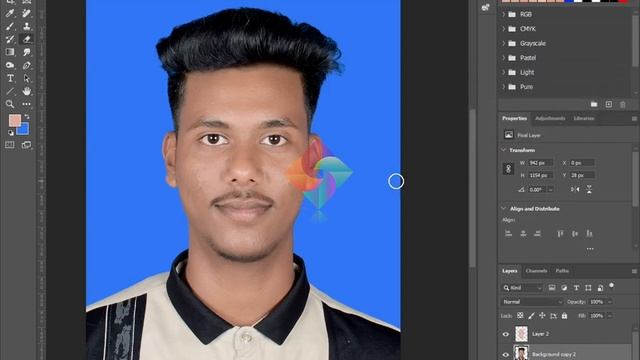পাসপোর্ট সাইজ ছবি তৈরি | Create Passport Size Photo in adobe photoshop 2023 Original Works смотреть онлайн