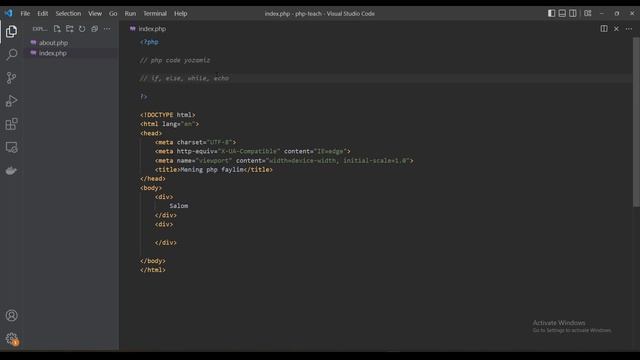 4. PHP Sintaksi (Yozilishi). | PHP dasturlash tili o'rganish смотреть онлайн