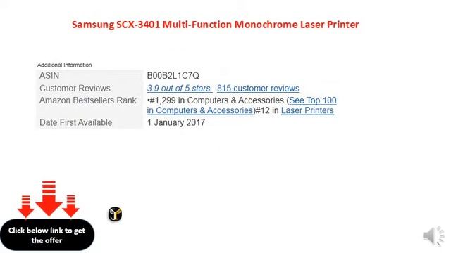 Samsung SCX-3401 Multi-Function Monochrome Laser Printer смотреть онлайн