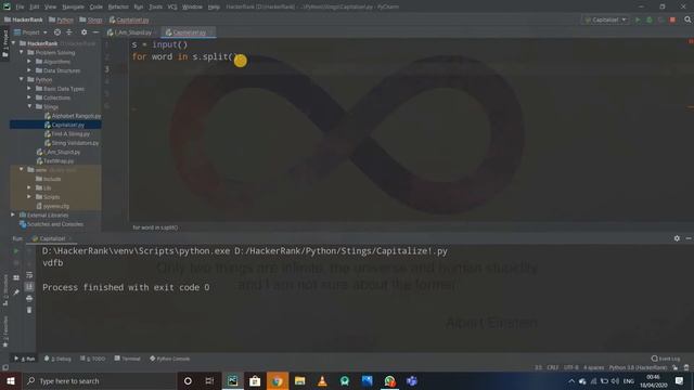 CAPITALIZE ! | HACKERRANK | PYTHON | LOGIC AND SOLUTION смотреть онлайн