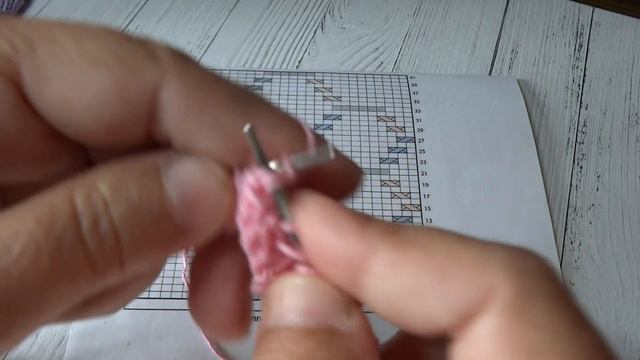 Рельефный узор спицами "Цветик" смотреть онлайн