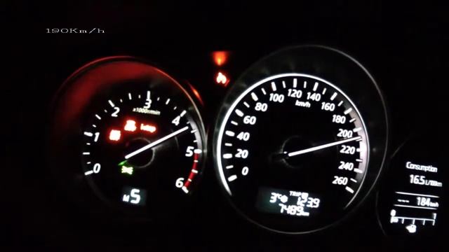 Mazda 6 2013 2.2 SkyActiv D   acceleration 0-200 kmhmax speed