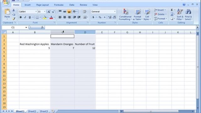 Microsoft Excel 2010 & 2007 Training Tutorial - AutoFit смотреть онлайн