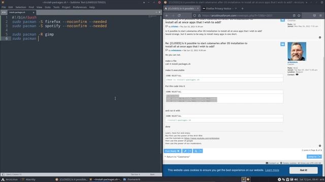 ArcoLinux : 2030 how to make your own installation script - what to do after a clean install смотреть онлайн