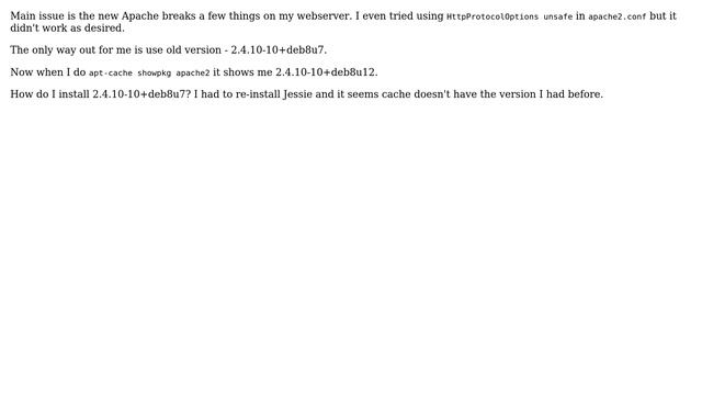 Unix & Linux: How to install old apache version on Debian 8? смотреть онлайн