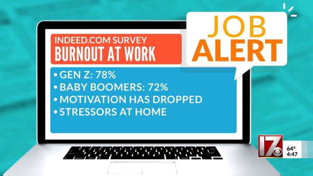 Job Alert: Survey shows many have burnout at work смотреть онлайн