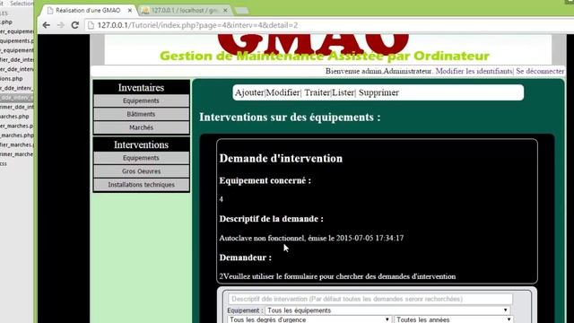 PHP PDO MySQL : Réalisation d'une GMAO - Partie18 смотреть онлайн