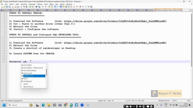 How to Install ORACLE Database and SQL Developer on Windows | Royal IT Skills смотреть онлайн