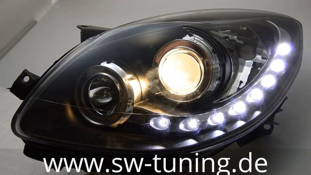 SW-Light Scheinwerfer für Renault Twingo II 07-12 LED Standlicht black SW-Tuning смотреть онлайн