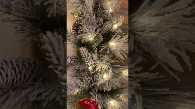 Raz 9' Pre-Lit Flocked Pine Christmas Garland w/ Clear Lights G4052018 смотреть онлайн