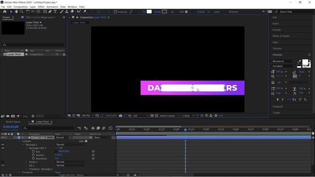 Я ВЕРНУЛСЯ! Сделаем Плашку в Adobe After Effects (2021). LOWER THIRD. смотреть онлайн