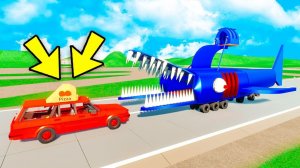 АКУЛА ПОЖИРАТЕЛЬ ПРОТИВ ЛЕГО МАШИН! САМЫЕ УГАРНЫЕ ЛЕГО ПОГОНИ В БРИК РИГС (Brick Rigs)