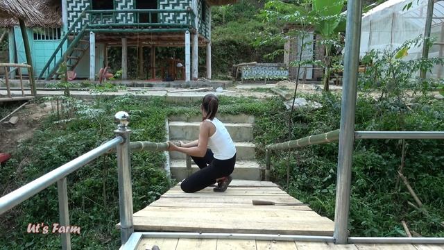 Making Stairs and Painting Decorative Iron Cabin, Building Life Farm || Ut's Farm смотреть онлайн
