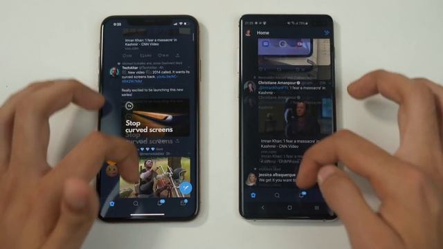 iPhone 11 Pro MAX iOS 13.1.1 vs Galaxy S10 Plus Speed Test! RAM Management FIXED? смотреть онлайн