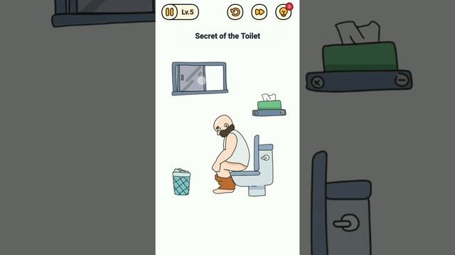 Brain Find April Fool's Day Level 5 Secret of the Toilet. смотреть онлайн