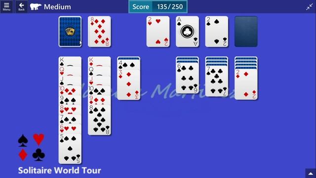 Solitaire World Tour Game #25 | April 14, 2021 Event | Klondike Medium смотреть онлайн