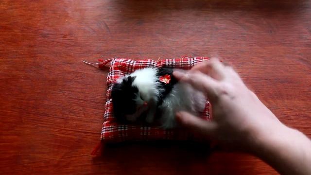 Спящий котенок - мягкая игрушка со звуком смотреть онлайн