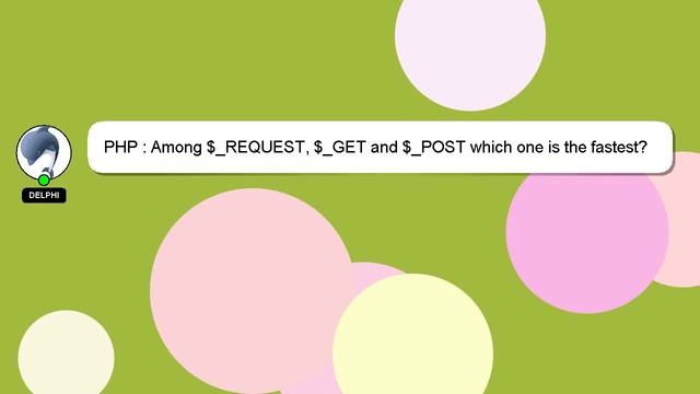 PHP : Among $_REQUEST, $_GET and $_POST which one is the fastest? смотреть онлайн