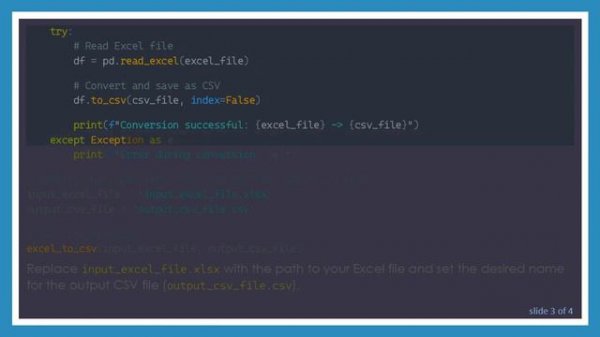 Converting Excel to CSV Using Python