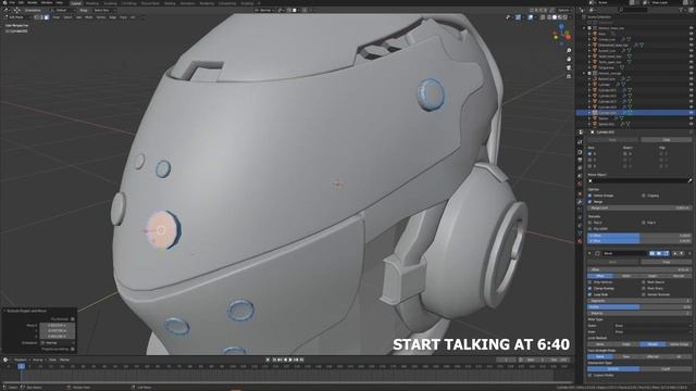 How to Model a Titanfall Style Pilot Helmet in Blender - Tutorial смотреть онлайн