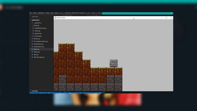 I made 2d minecraft in Python смотреть онлайн