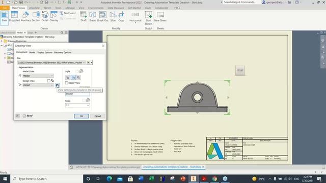 Inventor 2022 – Drawing Views & Automation смотреть онлайн
