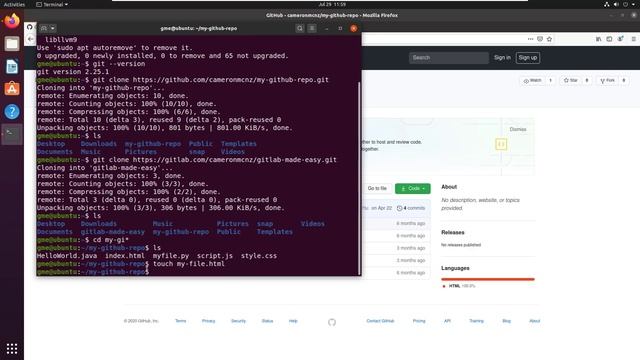 Ubuntu git clone example смотреть онлайн