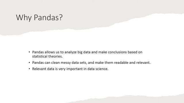 Introduction to Pandas смотреть онлайн