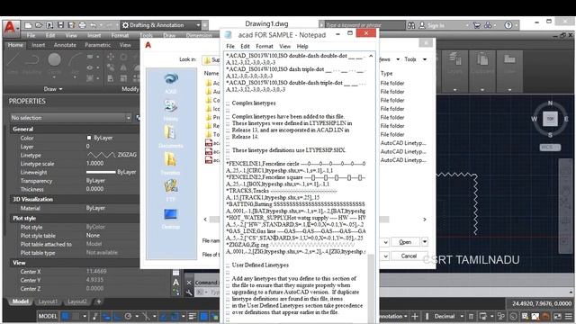 175_2 (FORMAT TOOL) (LT) CREATING NEW LINETYPE IN AUTOCAD, ADDING TEXT IN BETWEEN LINE, смотреть онлайн