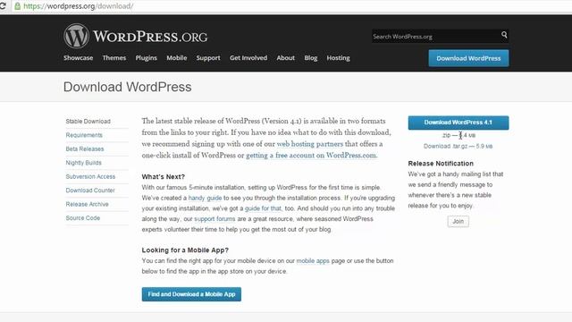 beginners tutorial wordpress - part 1 how to download wordpress latest latest version of wordpress смотреть онлайн