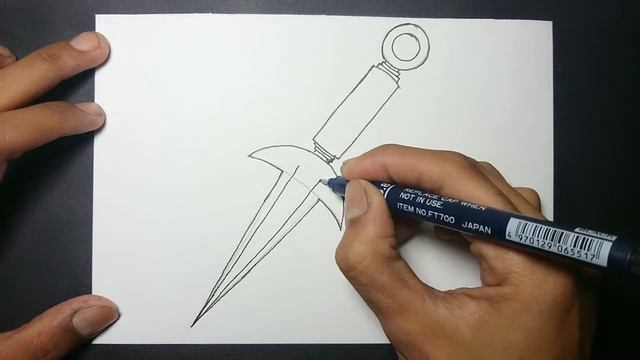 How to Draw Minato Kunai Easy Step by Step смотреть онлайн