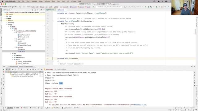 CS 124 Fall 2022: MP2 Part 0 Kotlin: Adding the Server Route смотреть онлайн