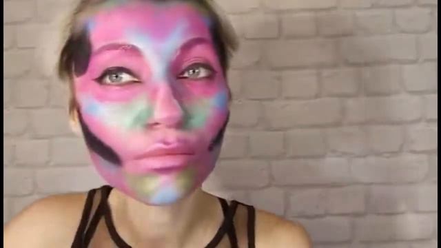Грим макияж на Halloween 2017 череп. Tutorial Color Scull. Мастер класс череп на Хэллоуин 2017.