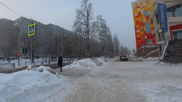 Прогулка по Архангельску. Советская полностью. Кузнечевский мост. Туман. 15.02.2023 смотреть онлайн