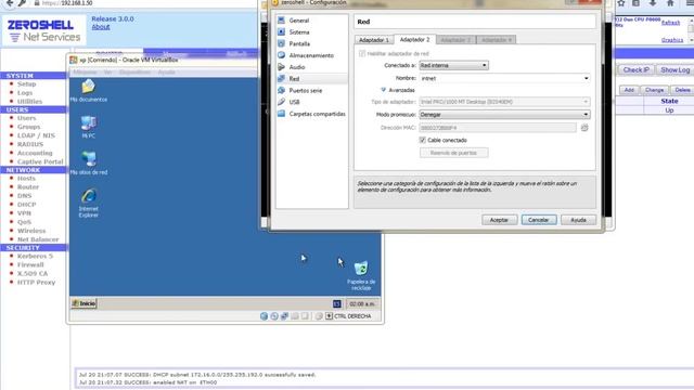 Instalación Zeroshell proxy firewall смотреть онлайн